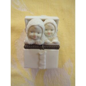 Dept 56 Trinket Box Snowbabies Hinged "Surprise" Vintage